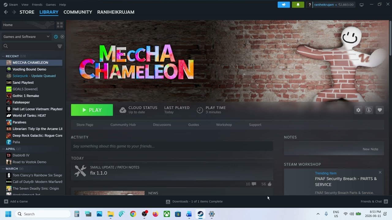 MECCHA CHAMELEON PC gameplay screenshot for troubleshooting context